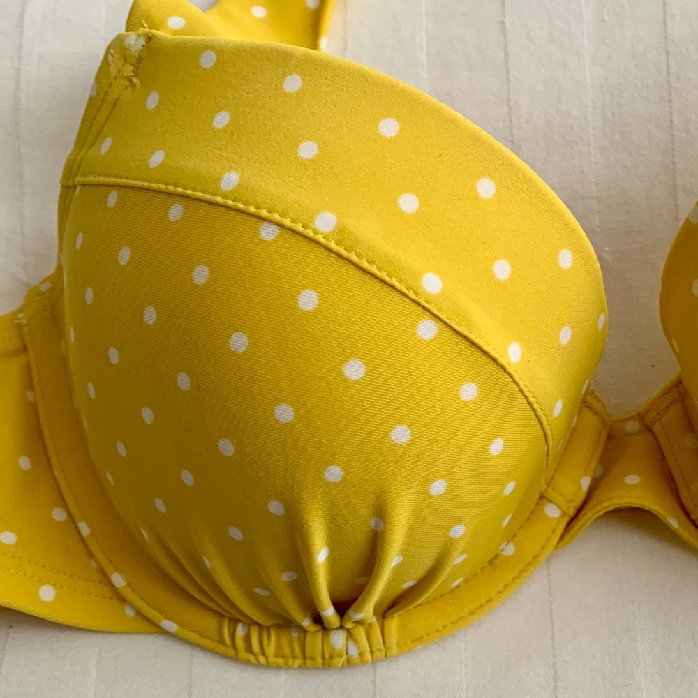 Aerie Yellow Polka Dot Bikini Top - Picture 4 of 10